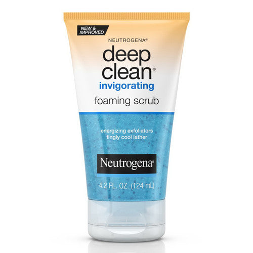 Neutrogena Deep Clean Invigorating Foaming Gel Facial Scrub, 4.2 Oz